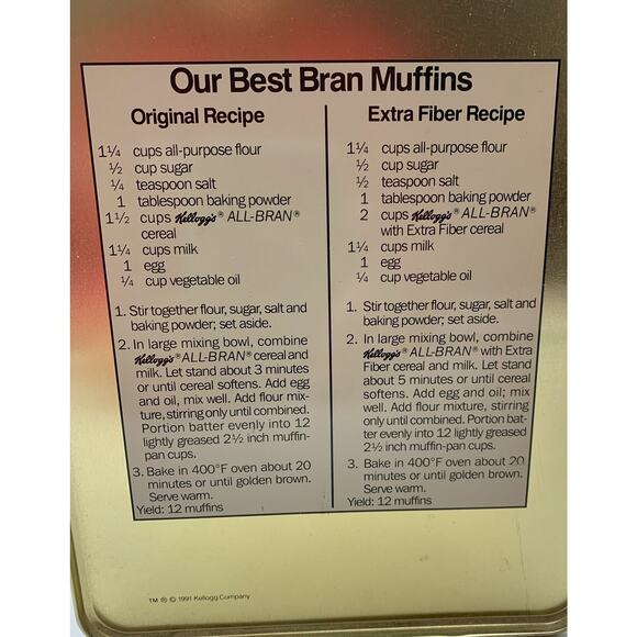 Vtg 1991 Limited Edition Second Series Crackerjack And Kellogg’s All-Bran Tins - Picture 13 of 15